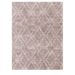Tappeto rettangolare Whisper Prism in viscosa rosa