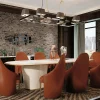 Tappeto rettangolare Zebra Waves in viscosa marrone