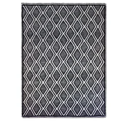 Tappeto Rombi rettangolare bianco e nero