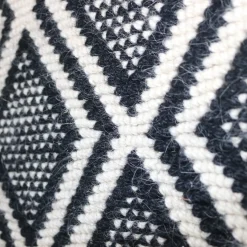Tappeto Rombi rettangolare bianco e nero