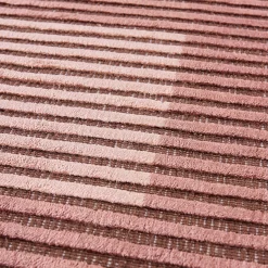 Tappeto rosso Lines L8 tessuto a mano
