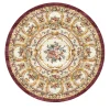 Tappeto rotondo Aristocrat Floral in seta di bambù multicolore