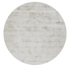 Tappeto rotondo Feel Round Offwhite in seta di banano
