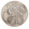 Tappeto Rotondo Horus Beige in Viscosa