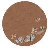 Tappeto rotondo in lana fatta a mano color marrone chiaro 'Spirit in the Sky'