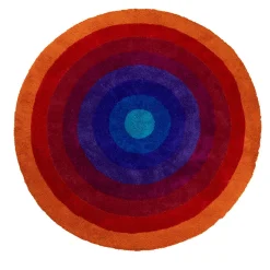Tappeto rotondo in lana policroma VP Romantica di Verner Panton #1