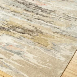 Tappeto Starlit Canvas White & Medium Gray trapuntato a mano