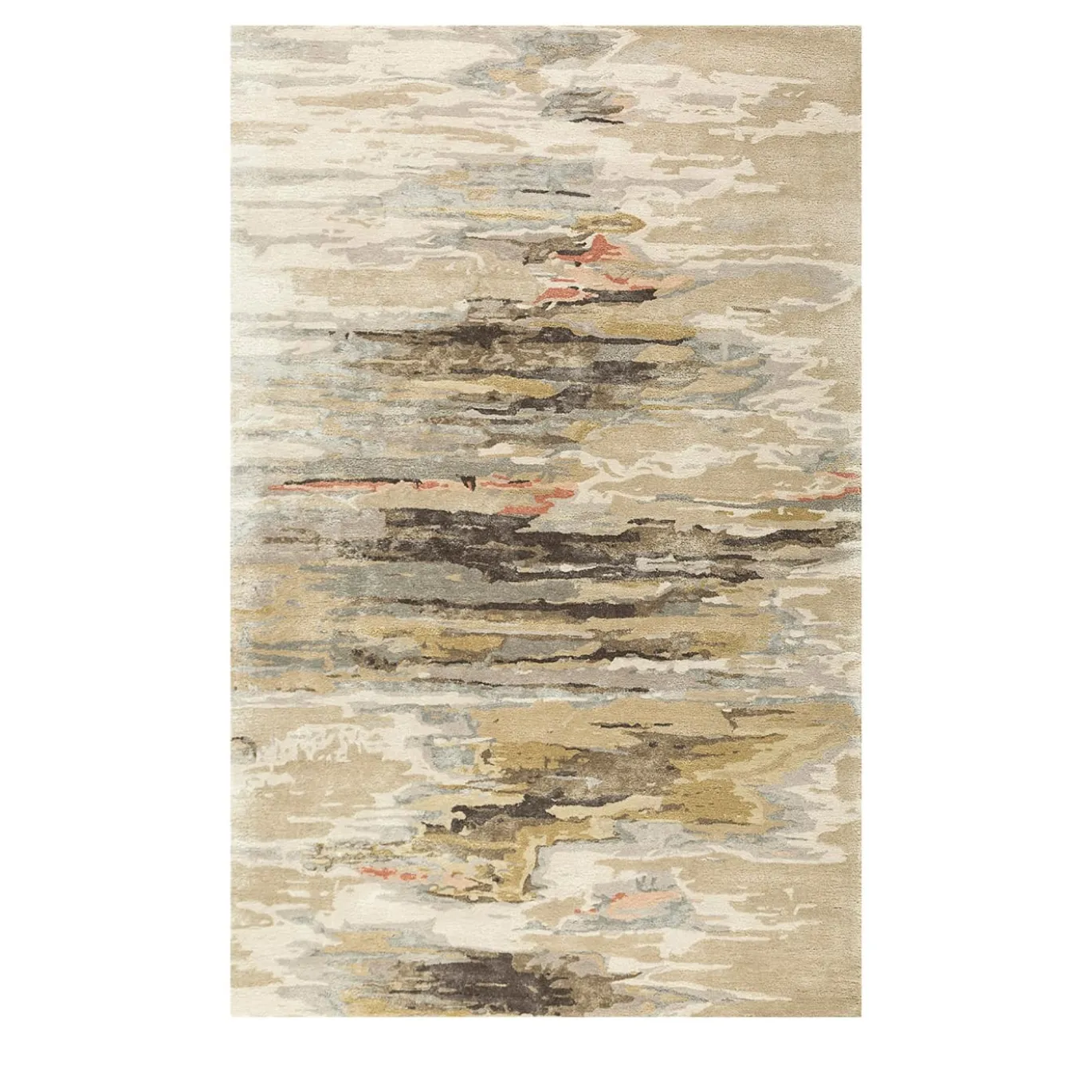 Tappeto Starlit Canvas White & Medium Gray trapuntato a mano