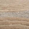 Tappeto Subtle Grooves Soft Beige & Natural Gray trapuntato a mano
