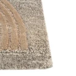 Tappeto Subtle Grooves Soft Beige & Natural Gray trapuntato a mano
