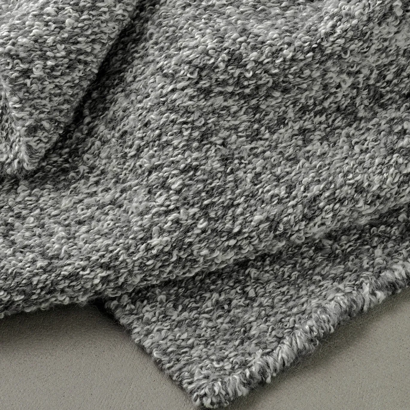 Tappeto Terra in alpaca e lana grigio di Ignacia Murtagh