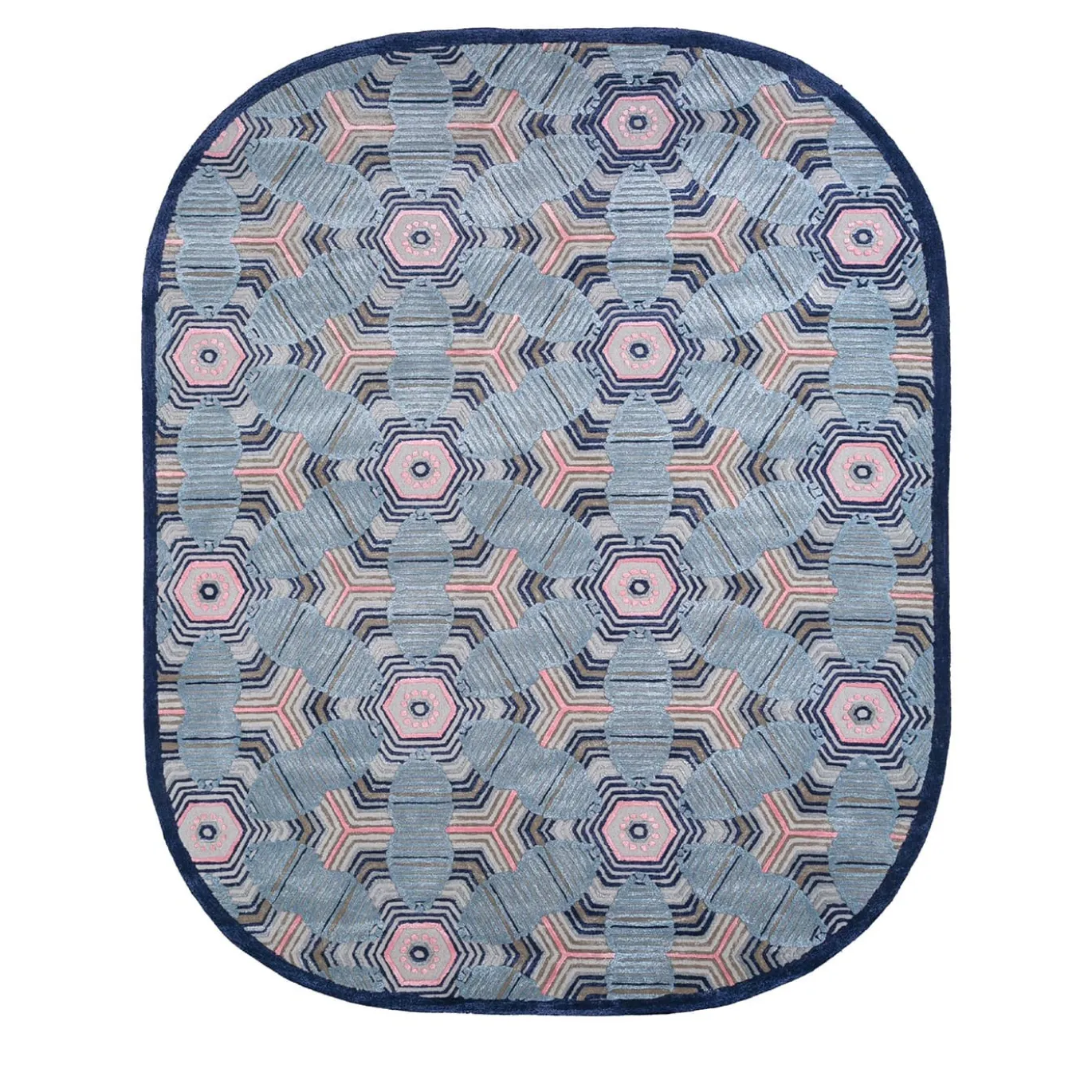 Tappeto Tessutoa Mano Deep Navy