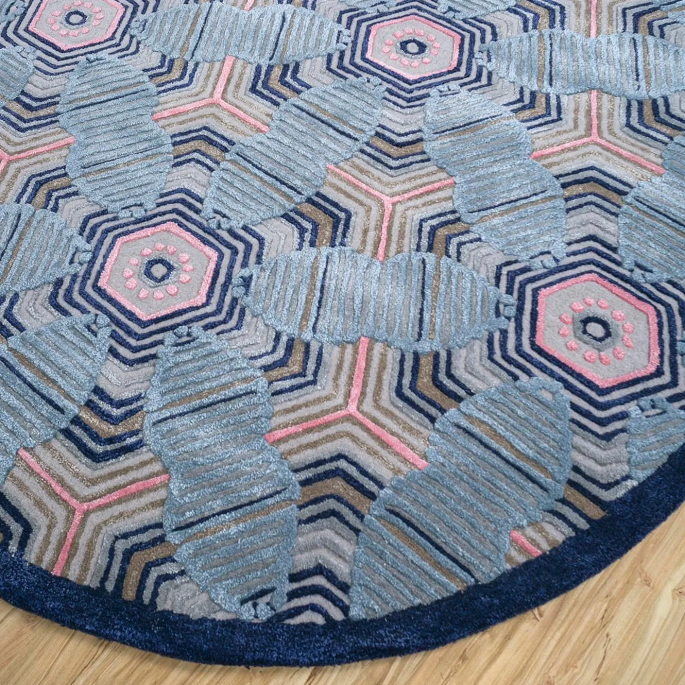 Tappeto Tessutoa Mano Deep Navy