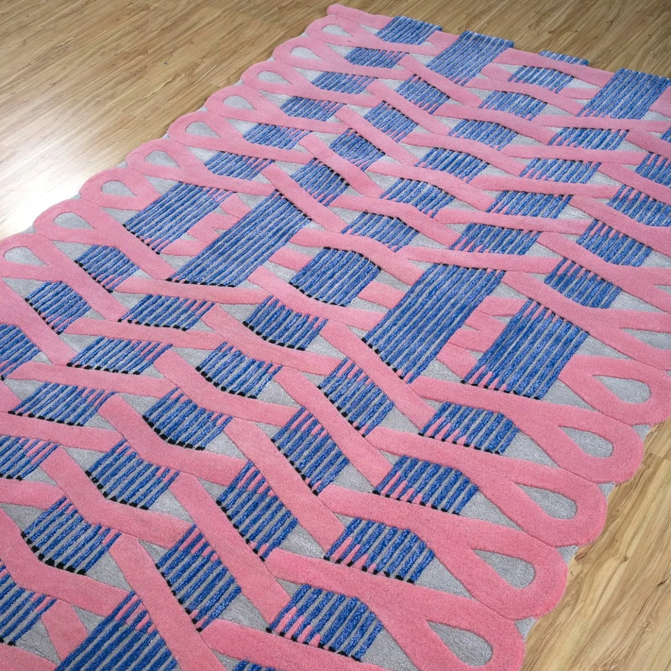 Tappeto Tessutoa Mano Powder Blue