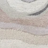 Tappeto Tessutoa Mano Snow White Con Astrazione Geometrica
