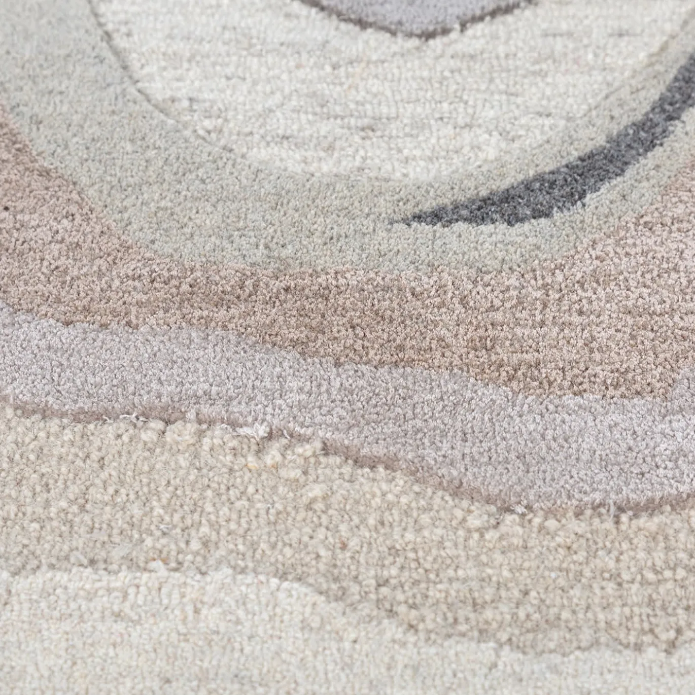 Tappeto Tessutoa Mano Snow White Con Astrazione Geometrica