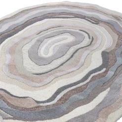 Tappeto Tessutoa Mano Snow White Con Astrazione Geometrica