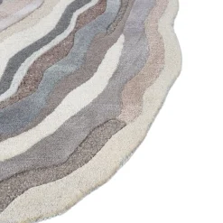 Tappeto Tessutoa Mano Snow White Con Astrazione Geometrica