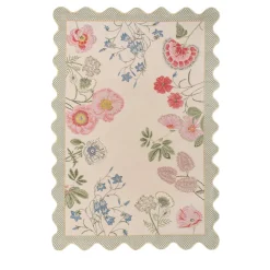 Tappeto The Flower Meadow Annodato a Mano in Lana e Cotone di Tatiana de Nicolay