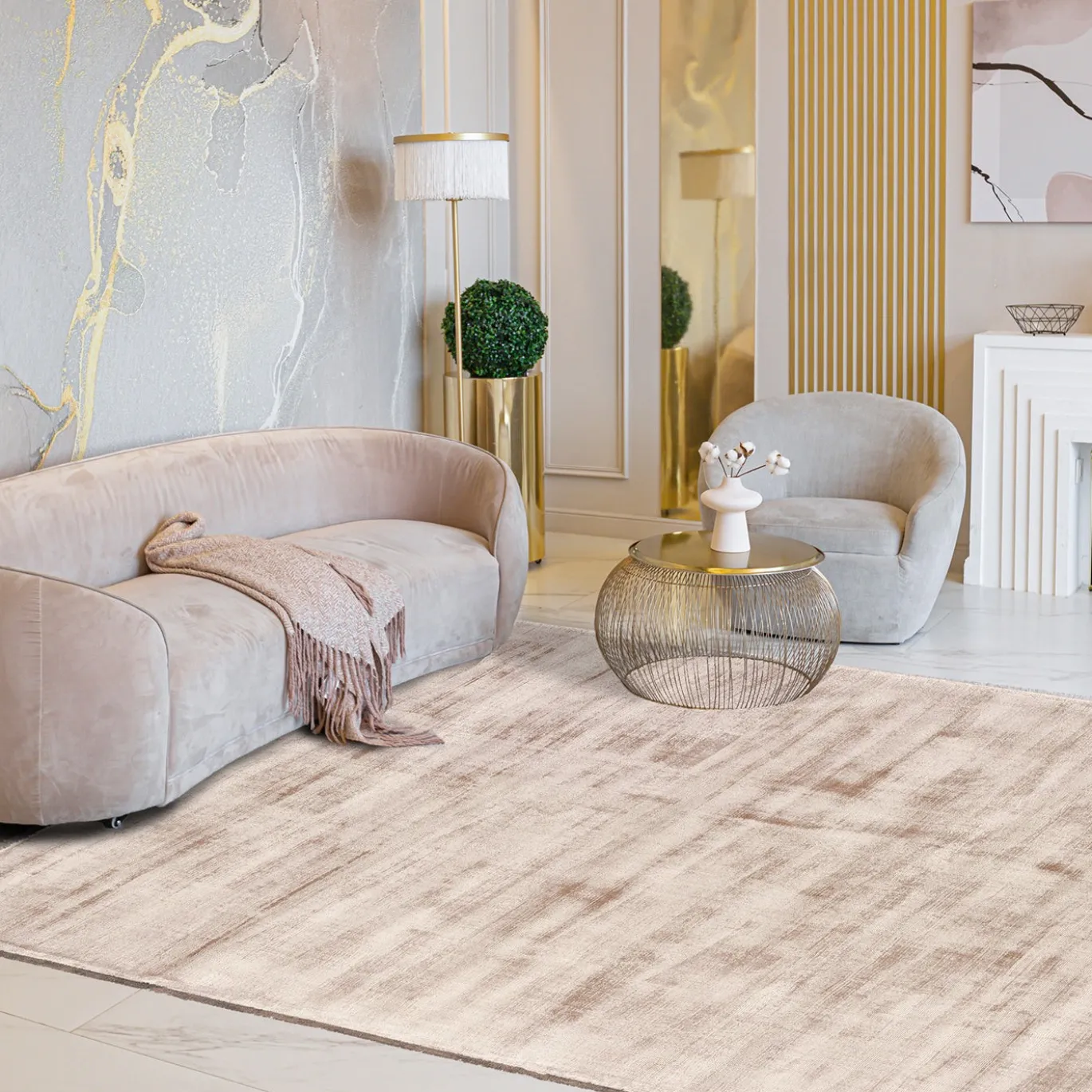 Tappeto Trendy Shiny Cipria