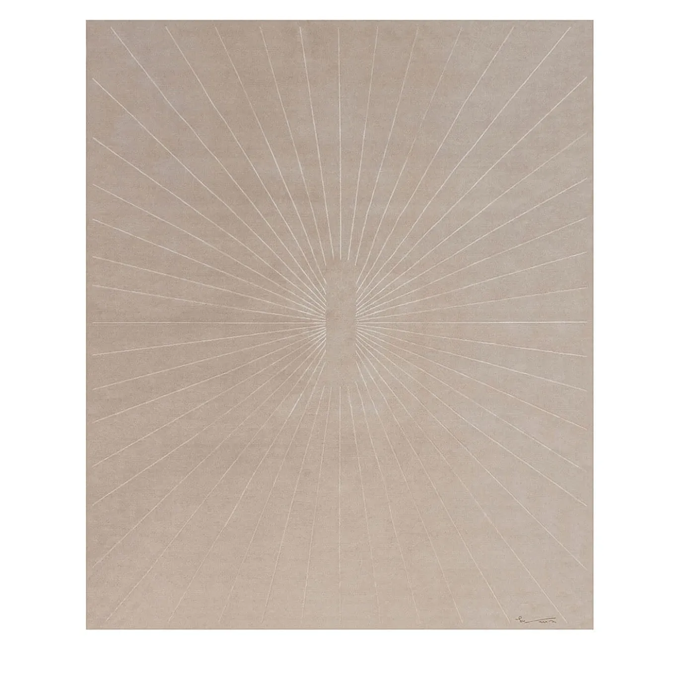 Tappeto Utopia a motivi radiali beige di Ico Parisi