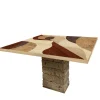 Tarsia Tables Tt4 Tavolo quadrato policromo di Mascia Meccani