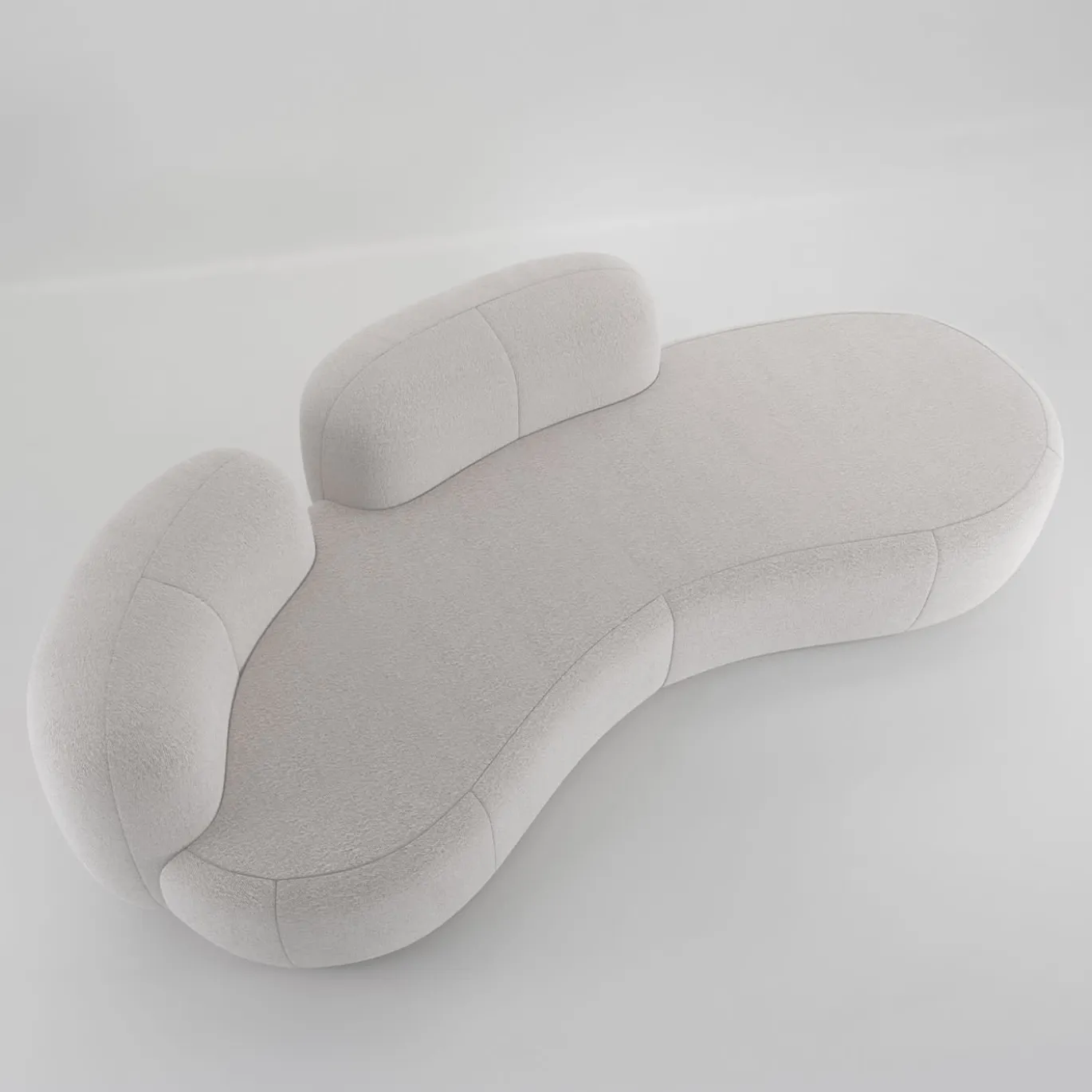 Tateyama 2Bl Xl Pearl Bouclè Sofa