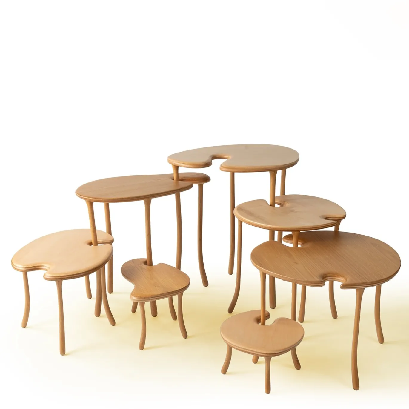Tavo B Set di tavoli modulari a 7 pezzi in edizione limitata di Giuliano-Fukuda