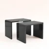 Tavoli Nesting gemelli laccati in nero