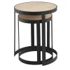 Tavolinetto Basso Bea con Struttura in Ferro Top in Legno