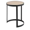 Tavolinetto Bea Con Struttura in Ferro con Top in Legno