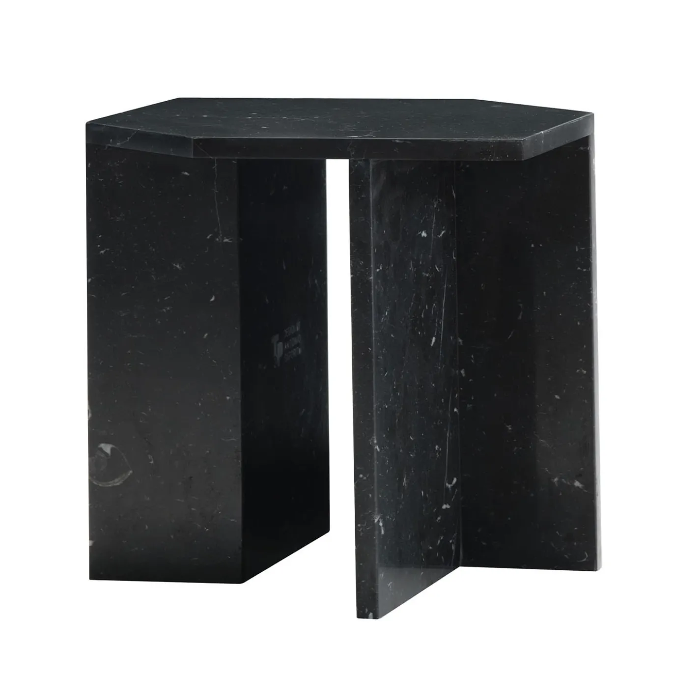 Tavolino Alcubo esagonale nero Marquinia di Antonio Saporito