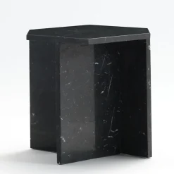 Tavolino Alcubo esagonale nero Marquinia di Antonio Saporito
