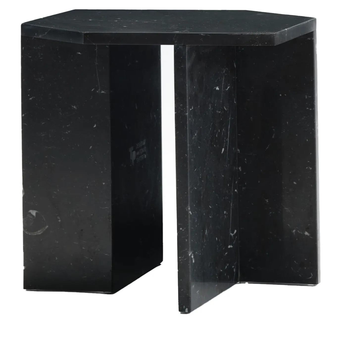 Tavolino Alcubo esagonale nero Marquinia di Antonio Saporito