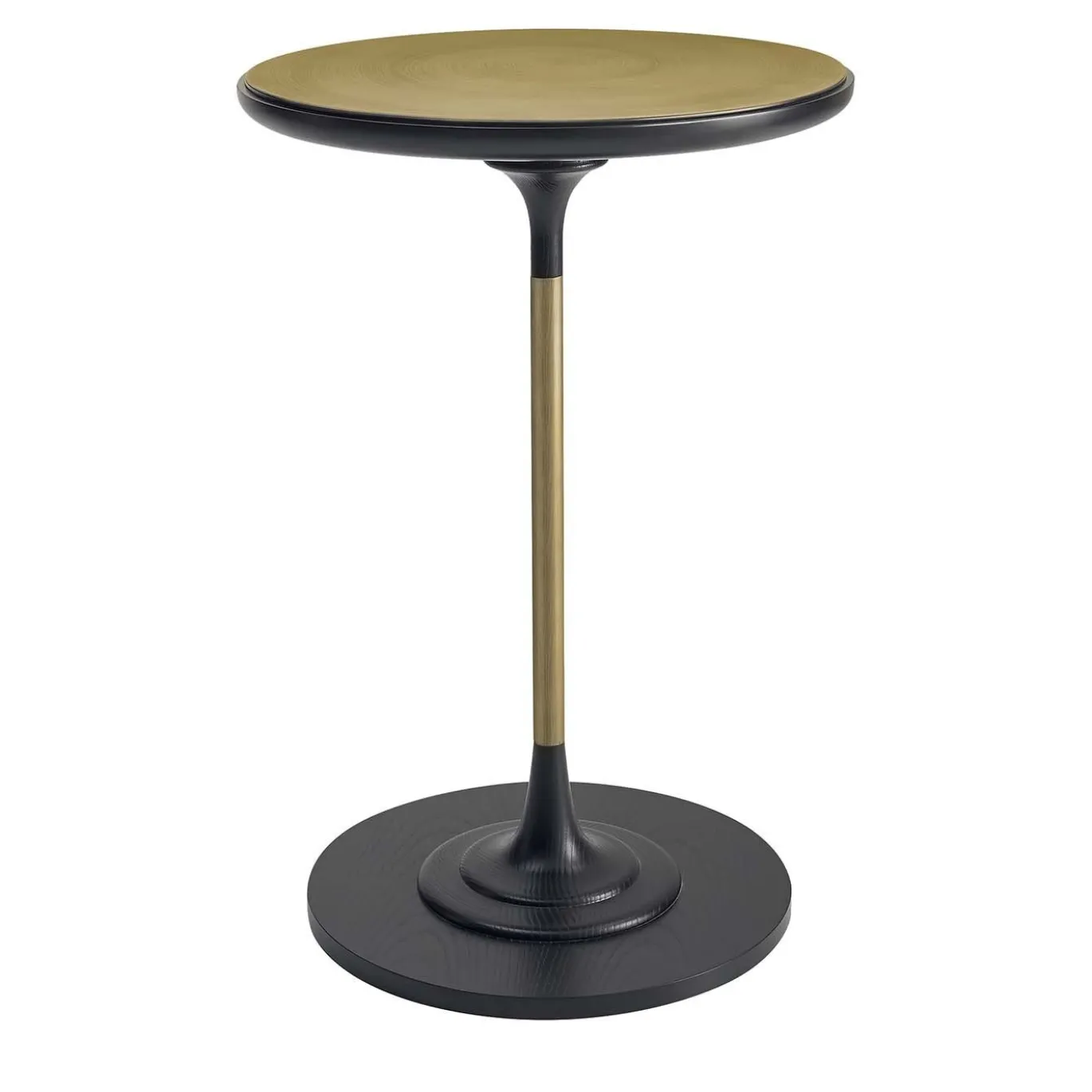 Tavolino alto con piano in ottone