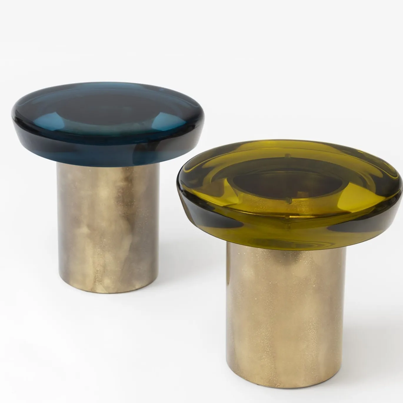 Tavolino Alto Jade in Resina Blu R13