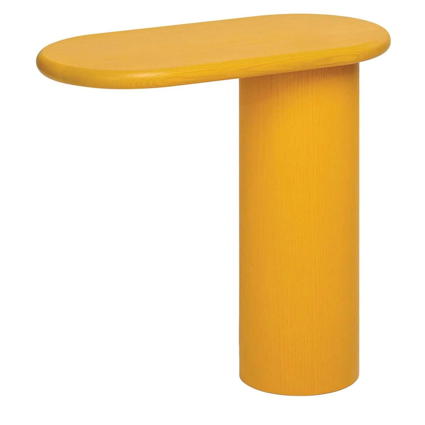 Tavolino a sbalzo a L in legno di frassino giallo