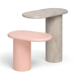 Tavolino a sbalzo in legno di frassino rosa S