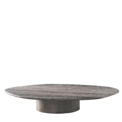 Tavolino Atollo in marmo Travertino Silver di CSM