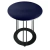 Tavolino Aureola laccato blu e nero opaco