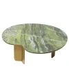 Tavolino basso Monet verde e oro