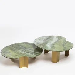 Tavolino basso Monet verde e oro