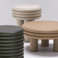 Tavolino basso rotondo Scala Beige