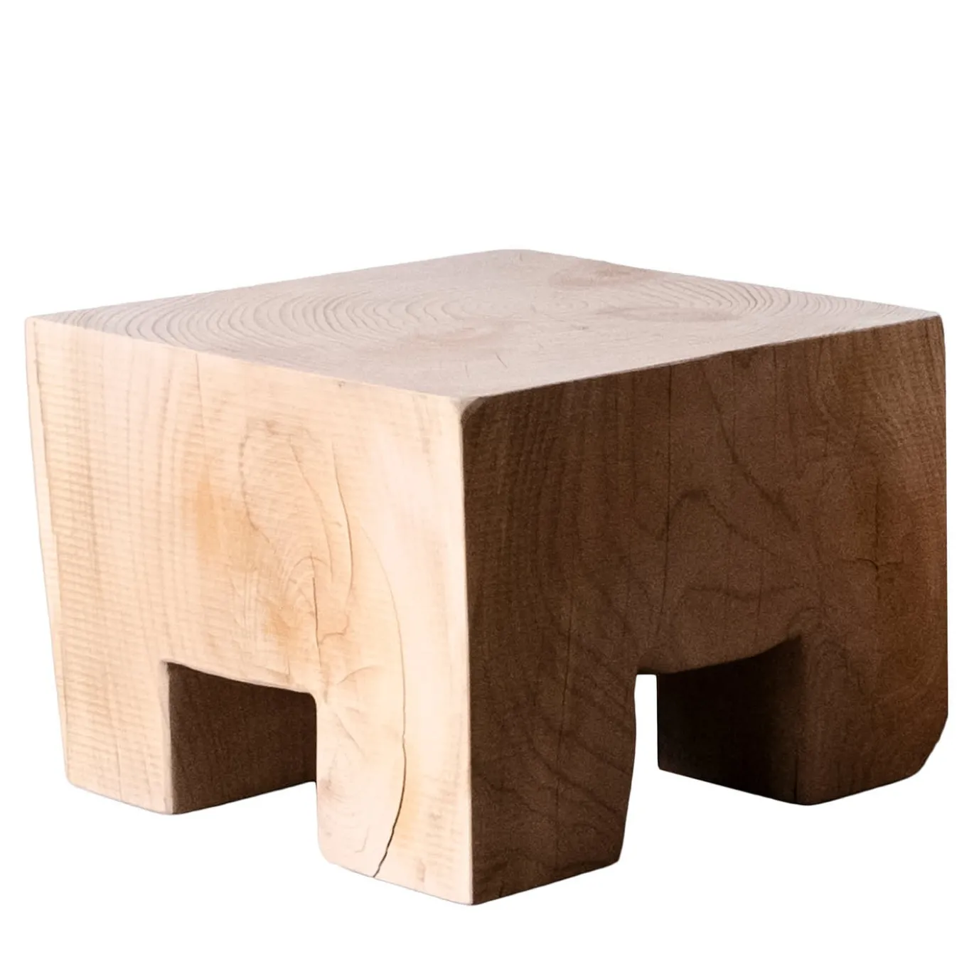 Tavolino basso Skelly Cube finitura naturale