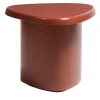 Tavolino Bitt in Legno Laccato Terracotta