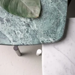 Tavolino Blade Alpi in marmo verde