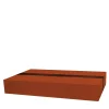 Tavolino Bob in legno di ebano e laccato rosso