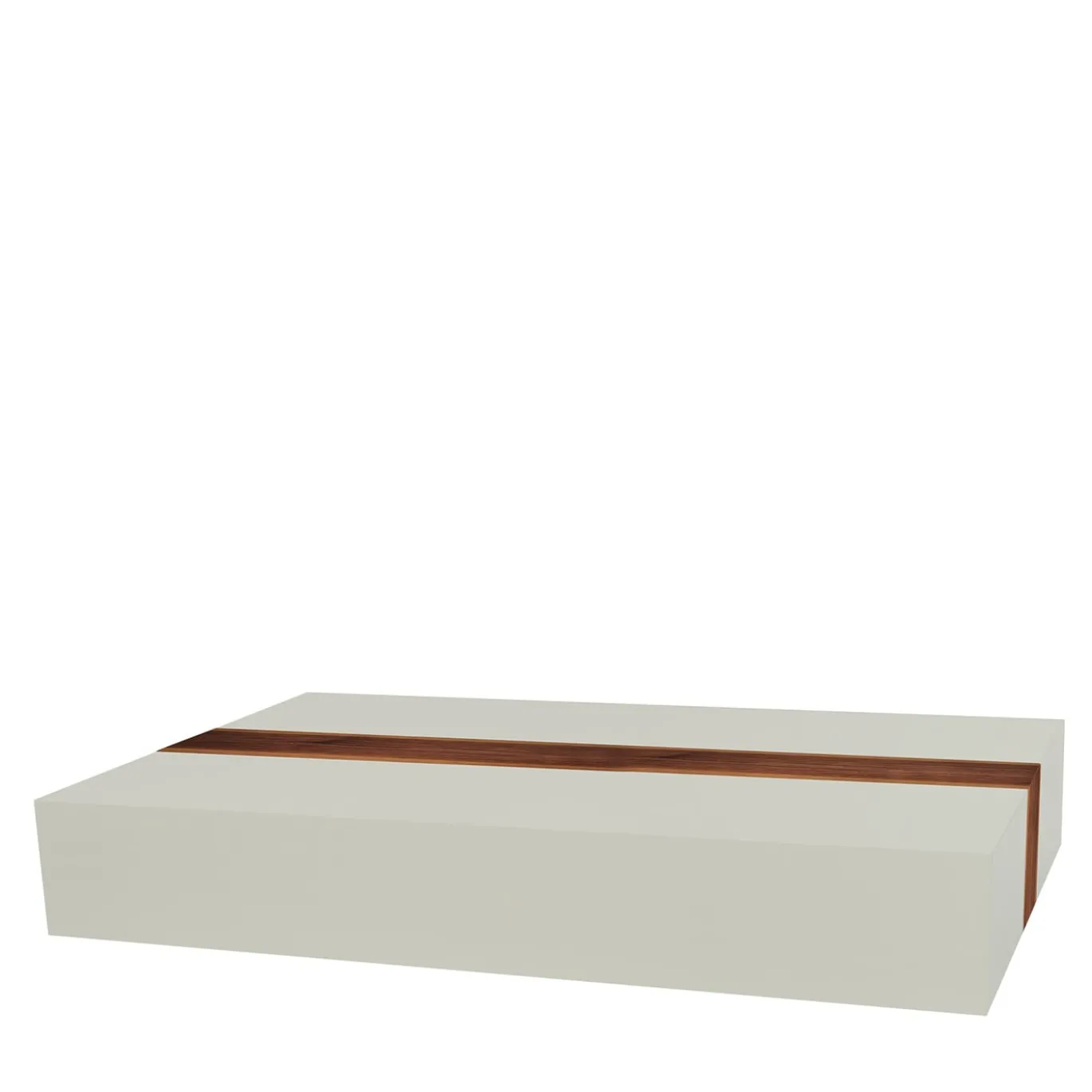 Tavolino Bob laccato beige e noce