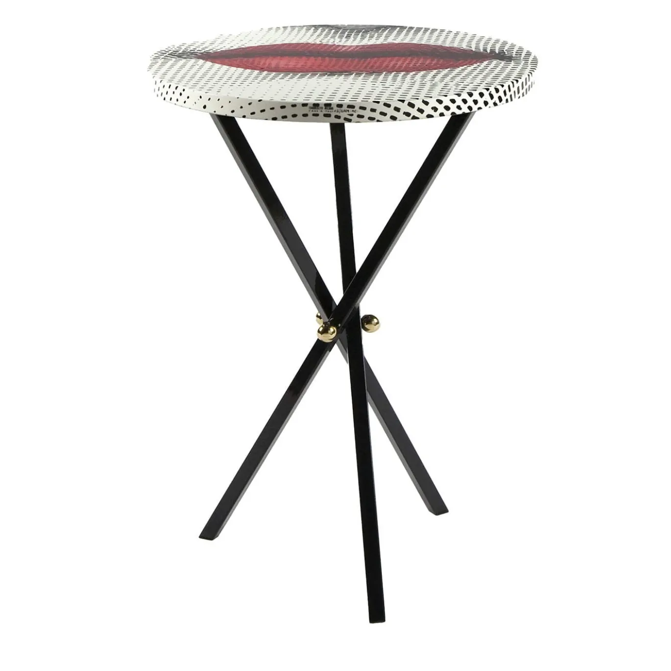 Tavolino Bocca bianco e nero