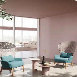 Tavolino Callas in color nude di Francesca Lanzavecchia